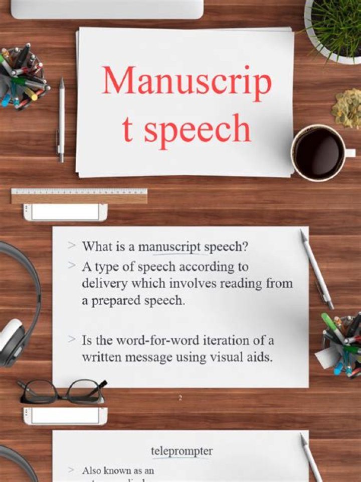 Characteristics of manuscript speech