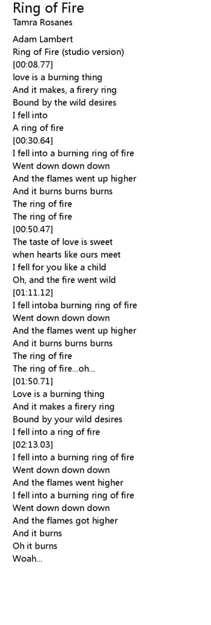 Def Leppard’s
Ring Of Fire Lyrics