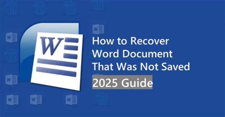 How to recover word document that was not saved