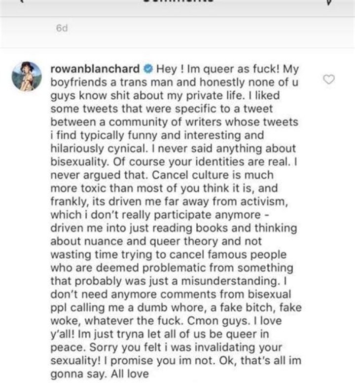 Rowan Blanchard Biphobic Apology Tweets Explained -Everything On Her Sexuality And More