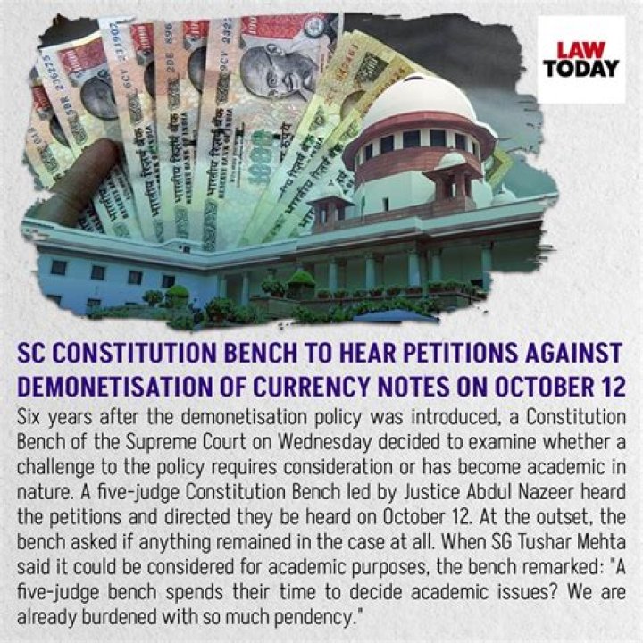 
SC Constitution bench to hear petitions against demonetisation 